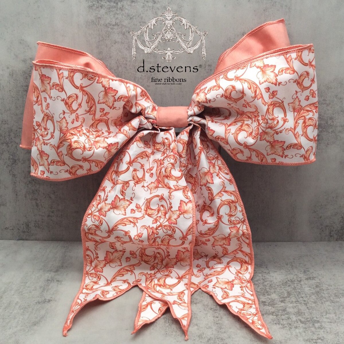 6" x 18" - Taffeta Bow, Coral