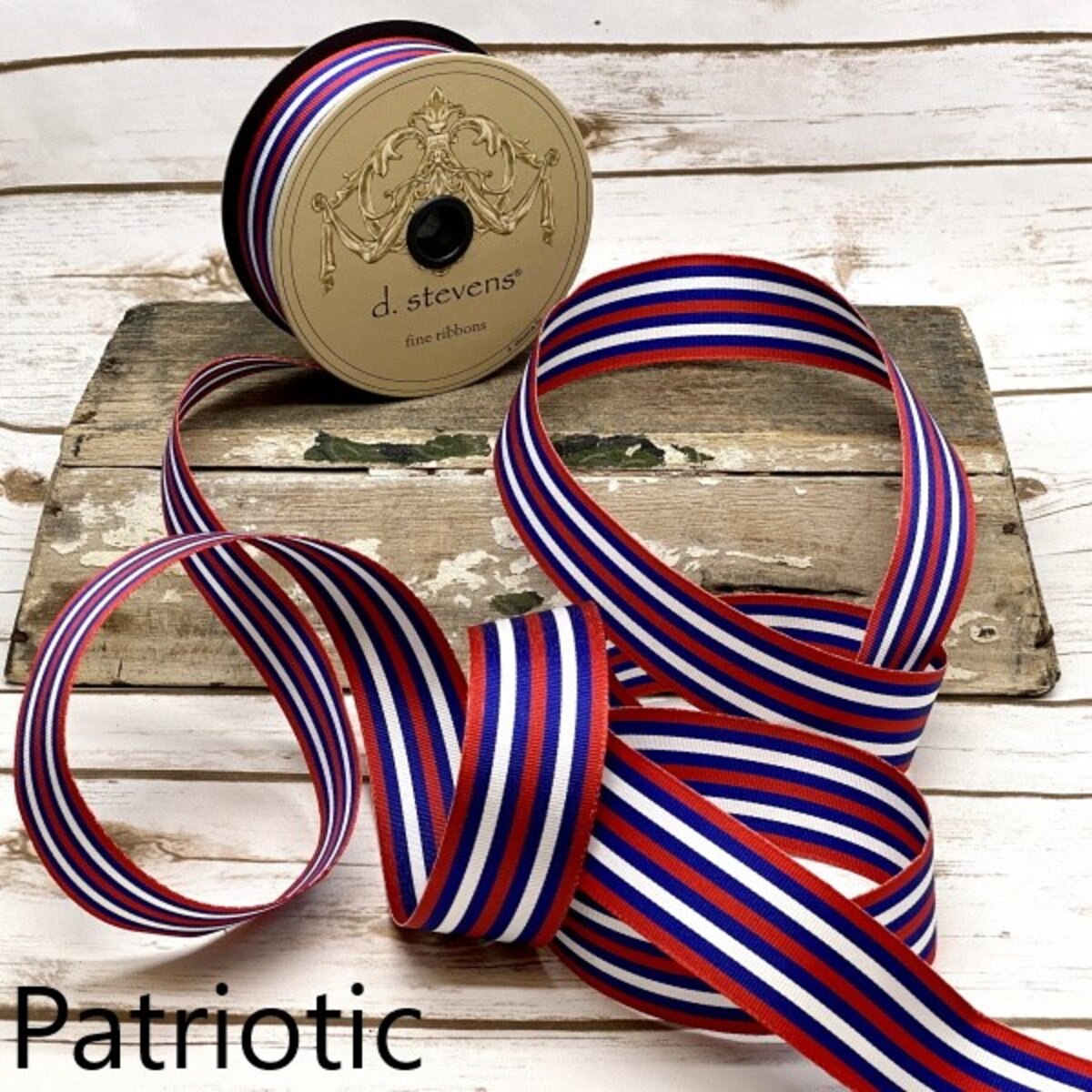 1.5" - Patriotic Grosgrain Stripe