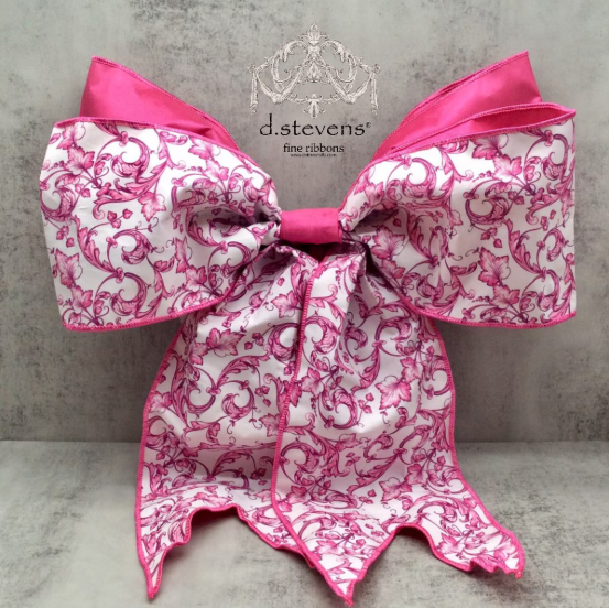 6" x 18" - Taffeta Bow, Hot Pink