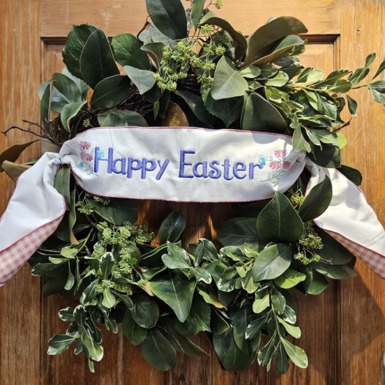 6" x 56" - Happy Easter Banner, Ivory