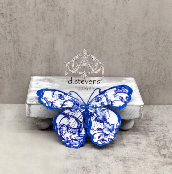 6" - Colorful Butterfly, Royal Blue