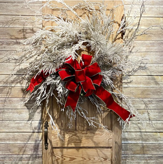 78" - Twig Wreath Flocked Branches