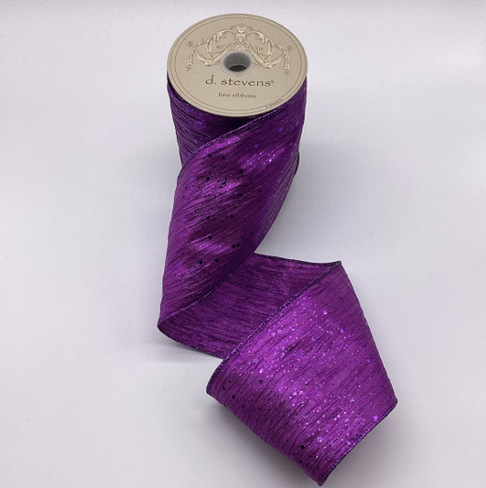 4" x 10yds - Metallic Ripple Purple Foil